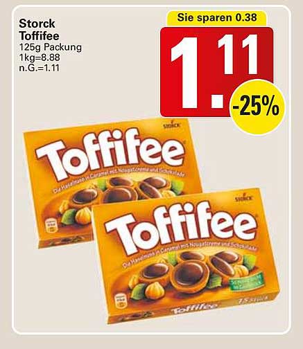 Storck Toffifee 125g Packung
