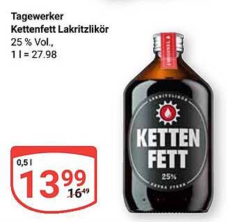 Tagewerker Kettenfett Lakritzlikör 25 % Vol.