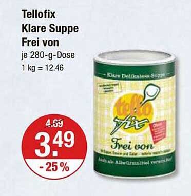 Tellofix Klare Suppe Frei von 280 g