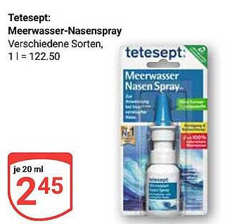Tetesept: Meerwasser-Nasenspray - Verschiedene Sorten