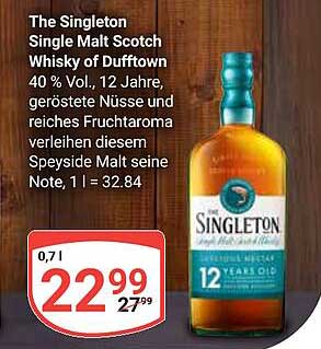 The Singleton Single Malt Scotch Whisky of Dufftown 12 Jahre