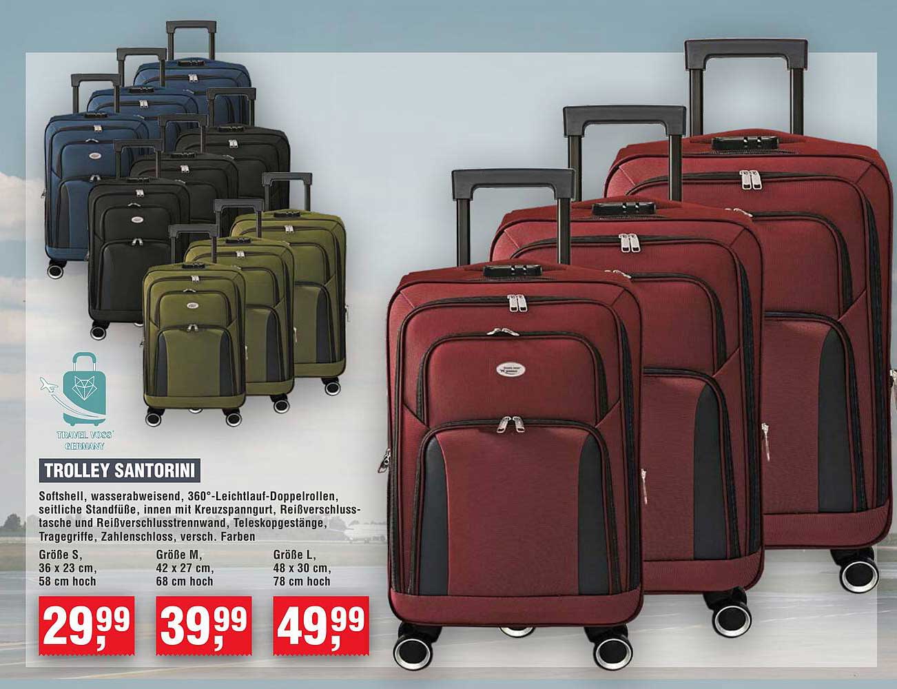 Trolley Santorini - Weichgepäck mit hervorragenden Eigenschaften