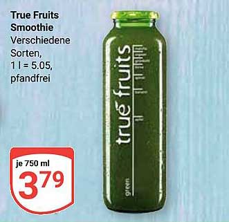True Fruits Smoothie - Verschiedene Sorten, 750 ml