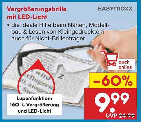 Vergrößerungsbrille mit LED-Licht
