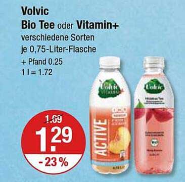 Volvic Bio Tee oder Vitamin+ verschiedene Sorten je 0,75-Liter-Flasche