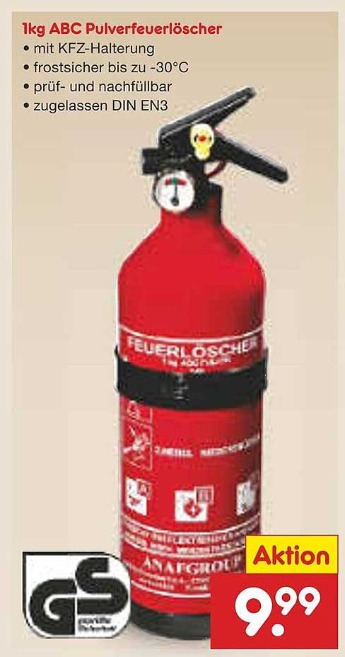 1kg ABC Pulverfeuerlöscher