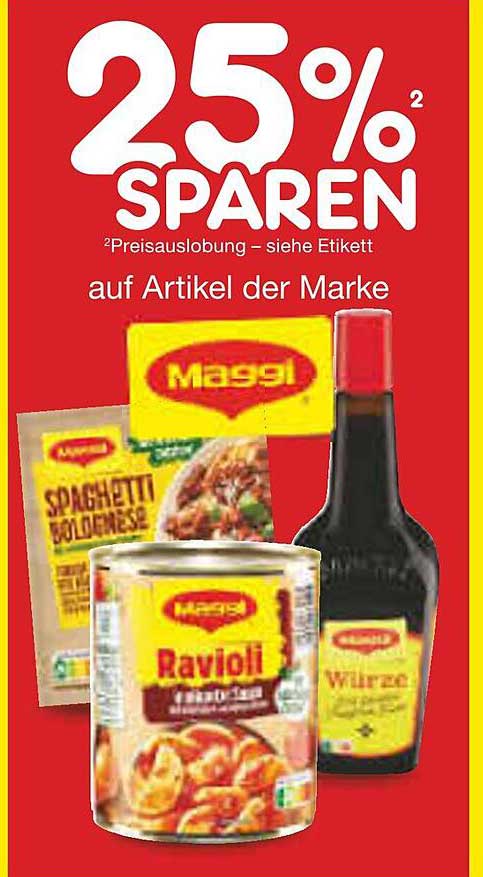 25% Rabatt auf Artikel der Marke Maggi