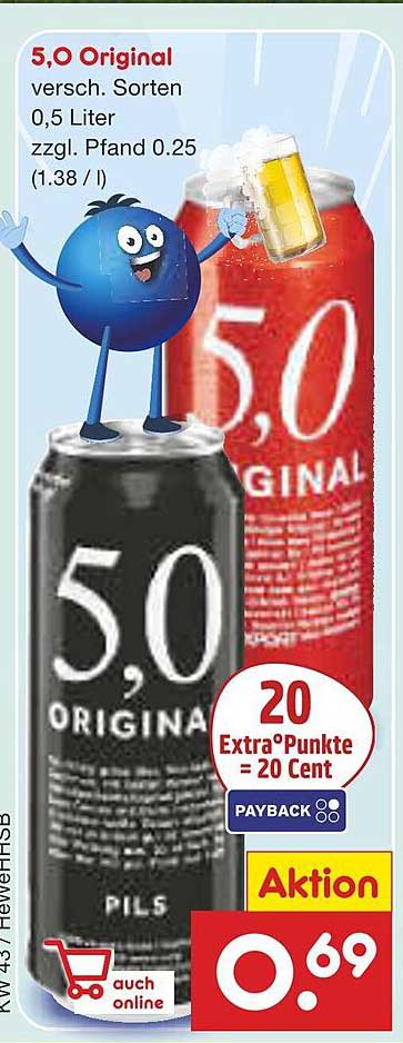 5,0 Original – Verschiedene Sorten 0,5 Liter