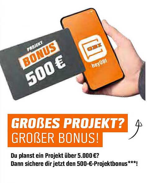 500 € Projektbonus bei OBI
