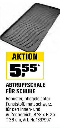 Abtropfschale für Schuhe