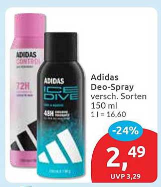 Adidas Deo-Spray - verschiedene Sorten 150 ml