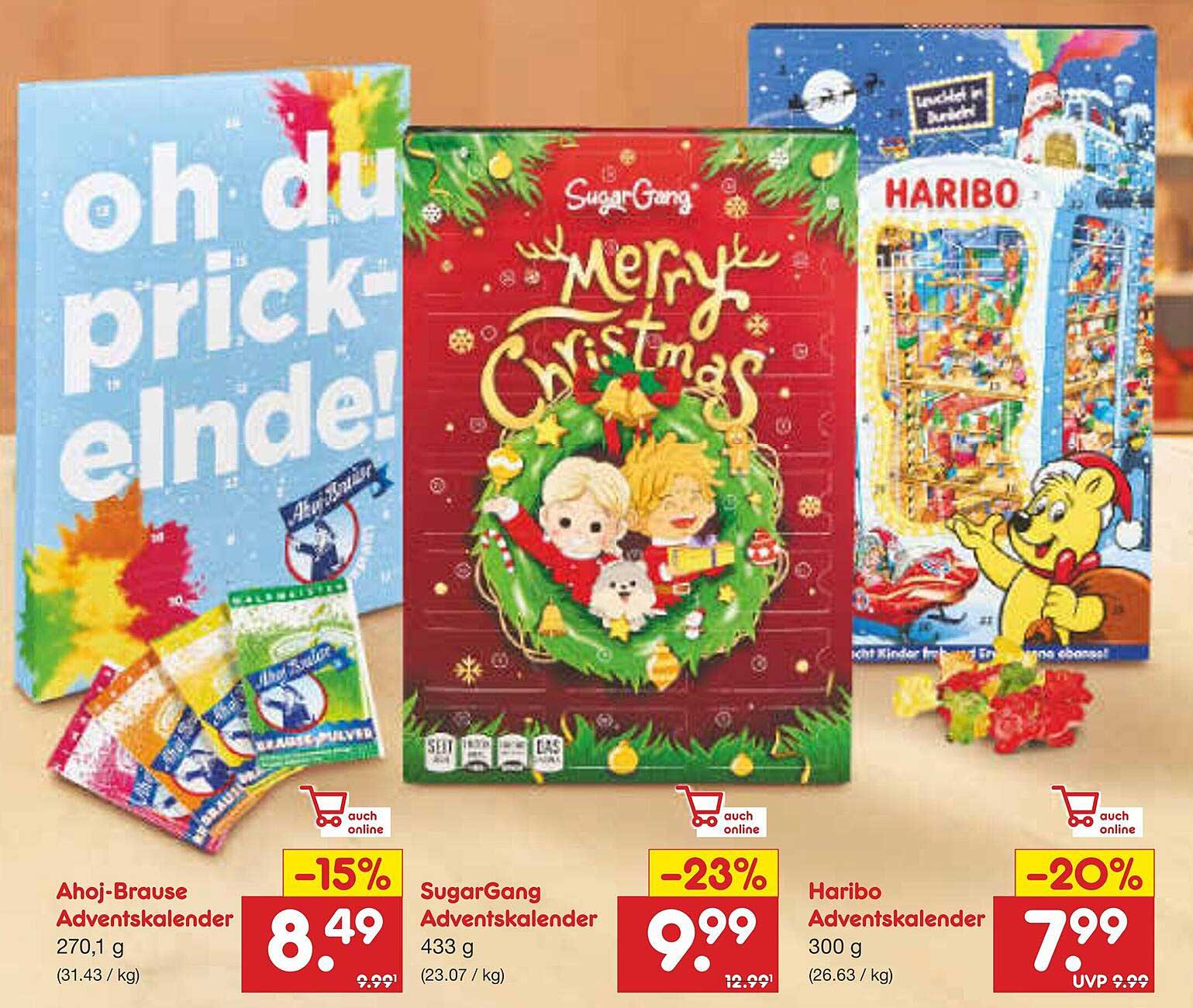 Adventskalender Ahoj-Brause, SugarGang und Haribo