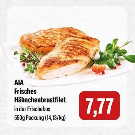 AIA Frisches Hähnchenbrustfilet in der Frischebox 550g