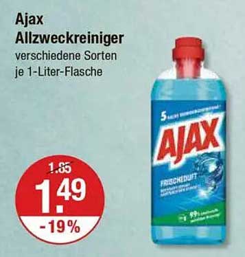 Ajax Allzweckreiniger verschiedene Sorten je 1-Liter-Flasche