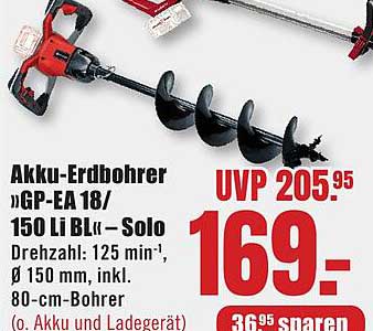 Akku-Erdbohrer »GP-EA 18/150 Li BL« - Solo