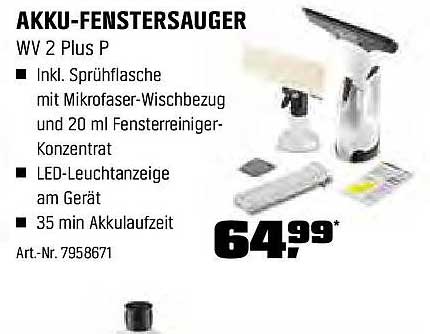AKKU-FENSTERSAUGER WV 2 Plus P