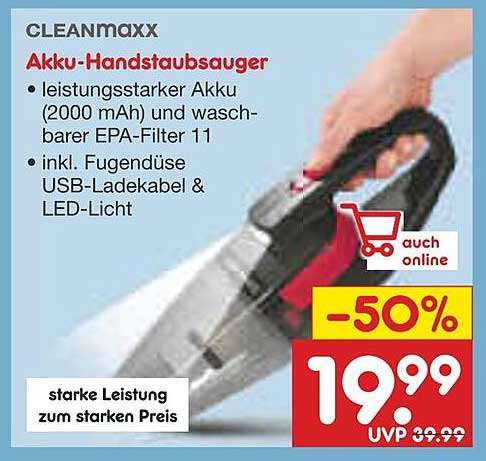 Akku-Handstaubsauger CLEANMAXX