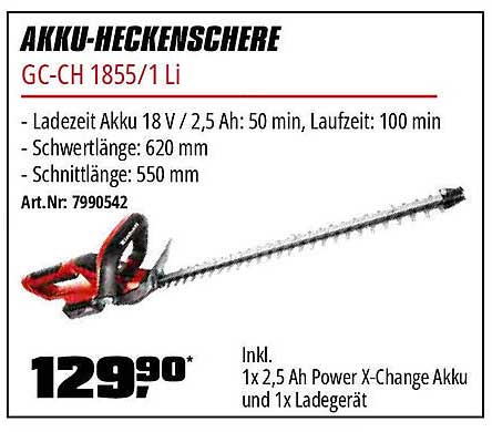 AKKU-HECKENSCHERE GC-CH 1855/1 Li