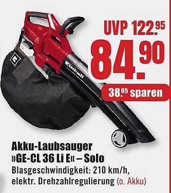 Akku-Laubsauger »GE-CL 36 Li E« – Solo