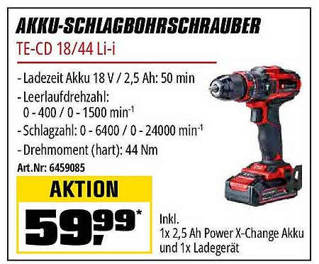 AKKU-SCHLAGBOHRSCHRAUBER TE-CD 18/44 Li-i