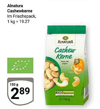 Alnatura Cashewkerne 150g im Frischepack