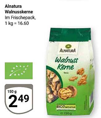 Alnatura Walnüsse, 150 g für nur 2,49 €