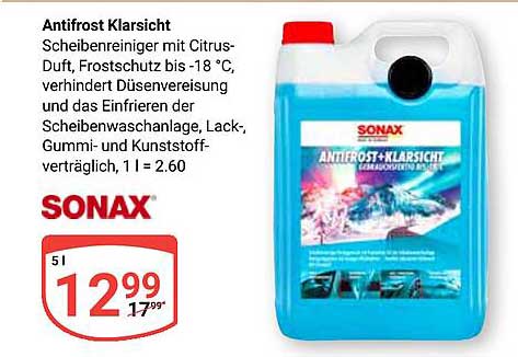 Antifrost Klarsicht Scheibenreiniger von SONAX