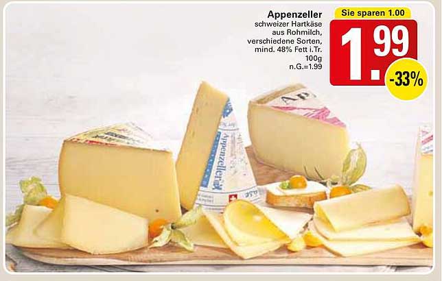 Appenzeller - Schweizer Hartkäse aus Rohmilch