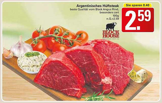 Argentinisches Hüftsteak - beste Qualität vom Black Angus Rind