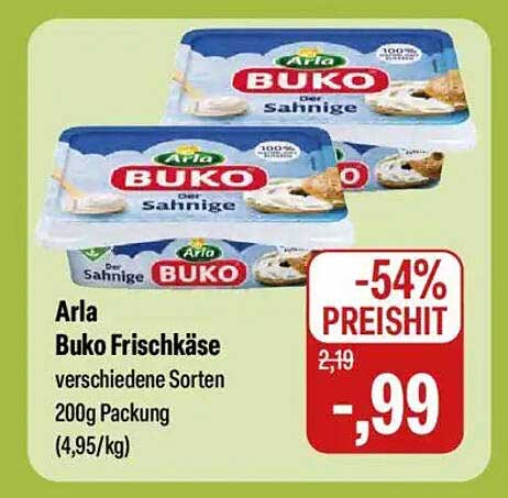 Arla Buko Frischkäse verschiedene Sorten 200g Packung