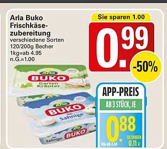 Arla Buko Frischkäsezubereitung - Verschiedene Sorten 120/200g Becher