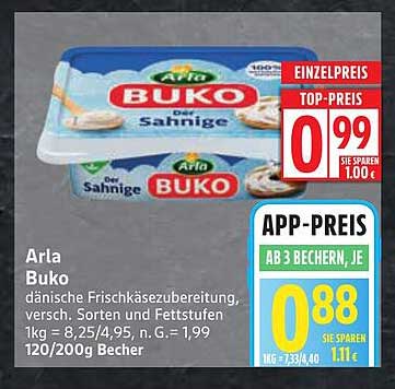 Arla Buko Sahne Frischkäse 120/200g Becher
