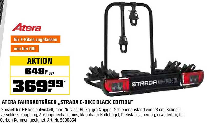 ATERA FAHRRADTRÄGER „STRADA E-BIKE BLACK EDITION“