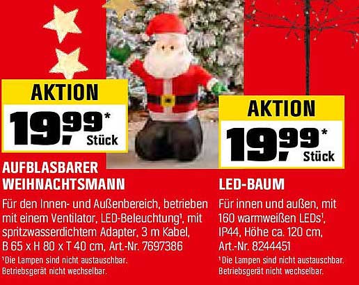 Aufblasbarer Weihnachtsmann
