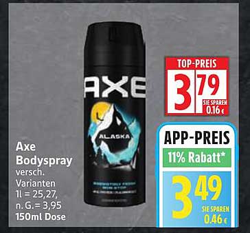 Axe Bodyspray verschiedenen Varianten 150ml Dose