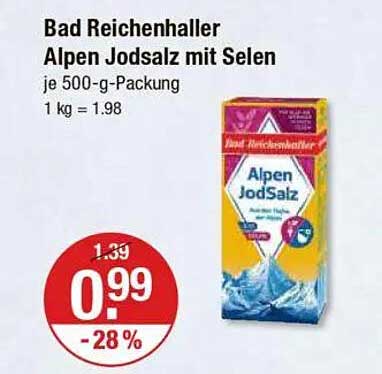 Bad Reichenhaller Alpen Jodsalz mit Selen