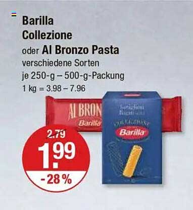 Barilla Collezione oder Al Bronzo Pasta - verschiedene Sorten