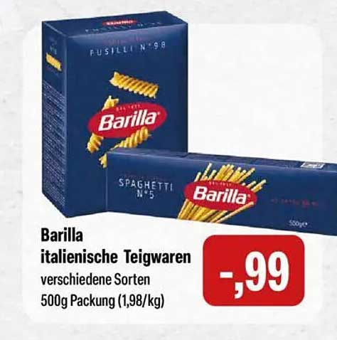 Barilla italienische Teigwaren - verschiedene Sorten, 500g Packung