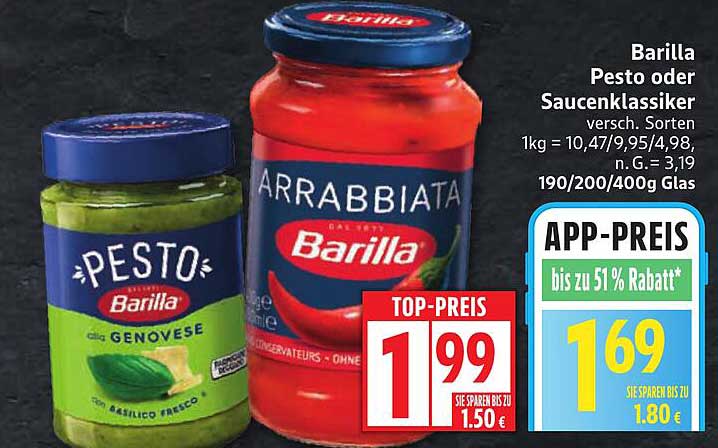 Barilla Pesto oder Saucenk Klassiker
