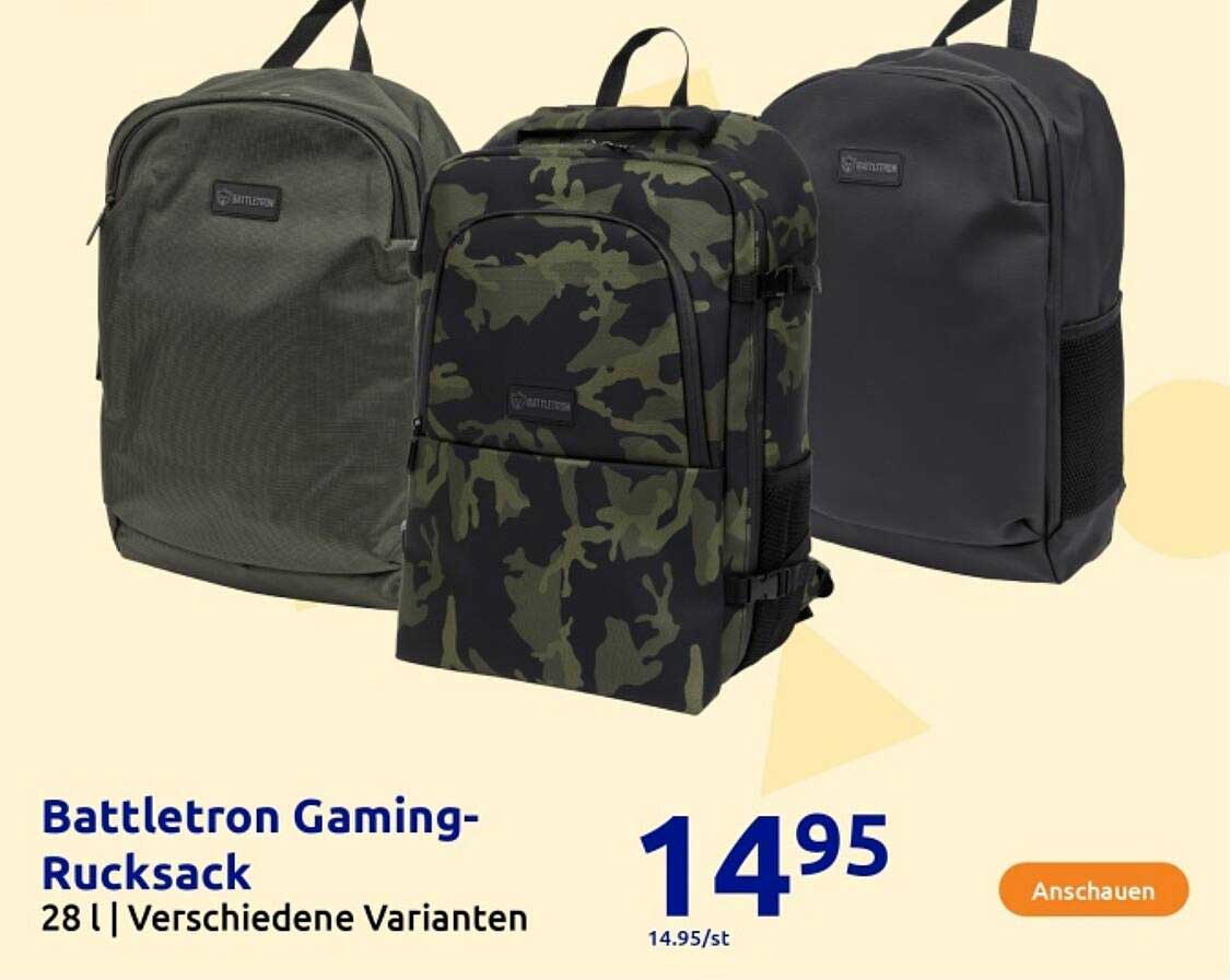 Battletron Gaming-Rucksack 28 L – Verschiedene Varianten