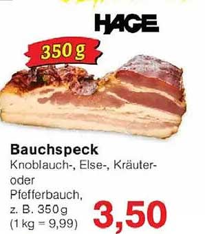 Bauchspeck (Knoblauch-, Else-, Kräuter- oder Pfefferbauch, 350 g)