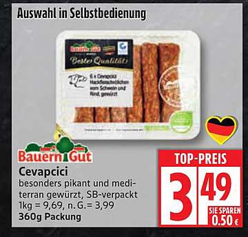 BauernGut Cevapcici - Besonders pikant und mediterran gewürzt