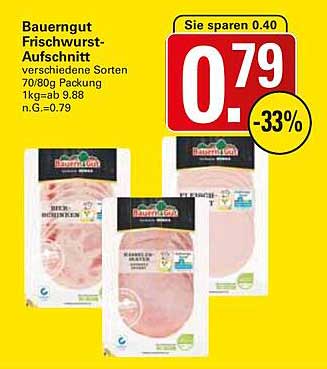 BauernGut Frischwurst-Aufschnitt - Verschiedene Sorten