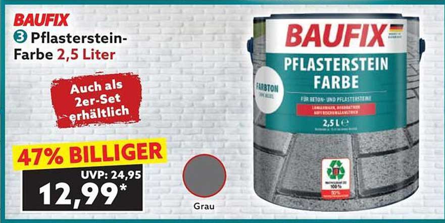 BAUFIX Pflasterstein-Farbe 2,5 Liter - 47% reduziert!