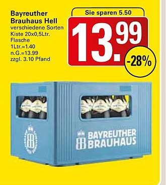 Bayreuther Brauhaus Hell - Kiste 20x0,5L