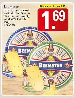 Beemster mild oder pikant – holländischer Schnittkäse