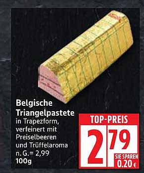 Belgische Triangelpastete in Trapezform