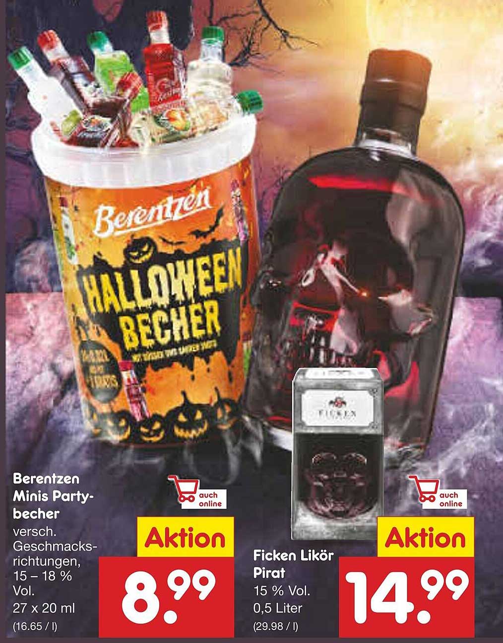 Berentzen Minis Partybecher und Ficken Likör Pirat