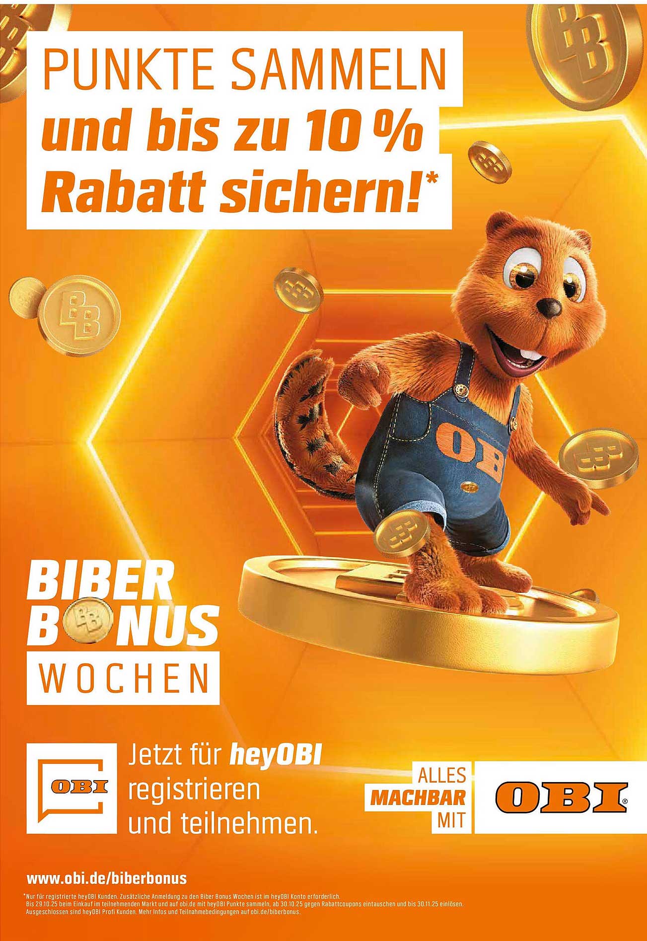 Biber Bonus Wochen: Punkte sammeln und bis zu 10 % Rabatt sichern!