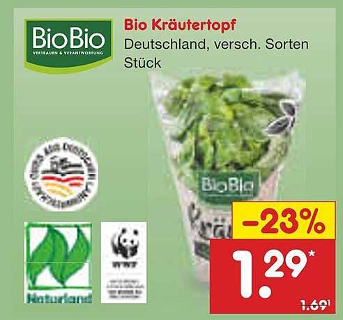 Bio Kräutertopf Deutschland, verschieden Sorten Stück